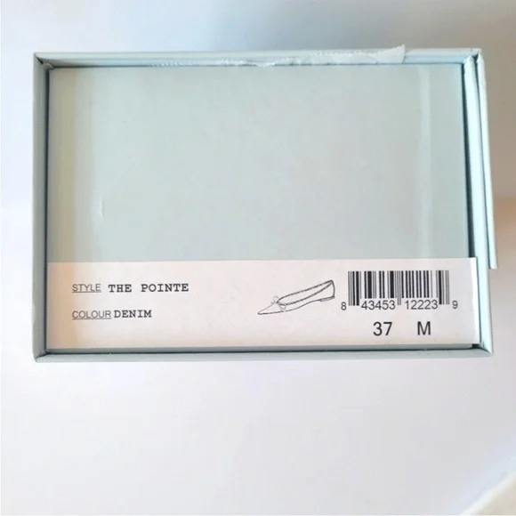 Margaux Navy Denim Blue w/Bow Flats sz.7 - Picture 6 of 7